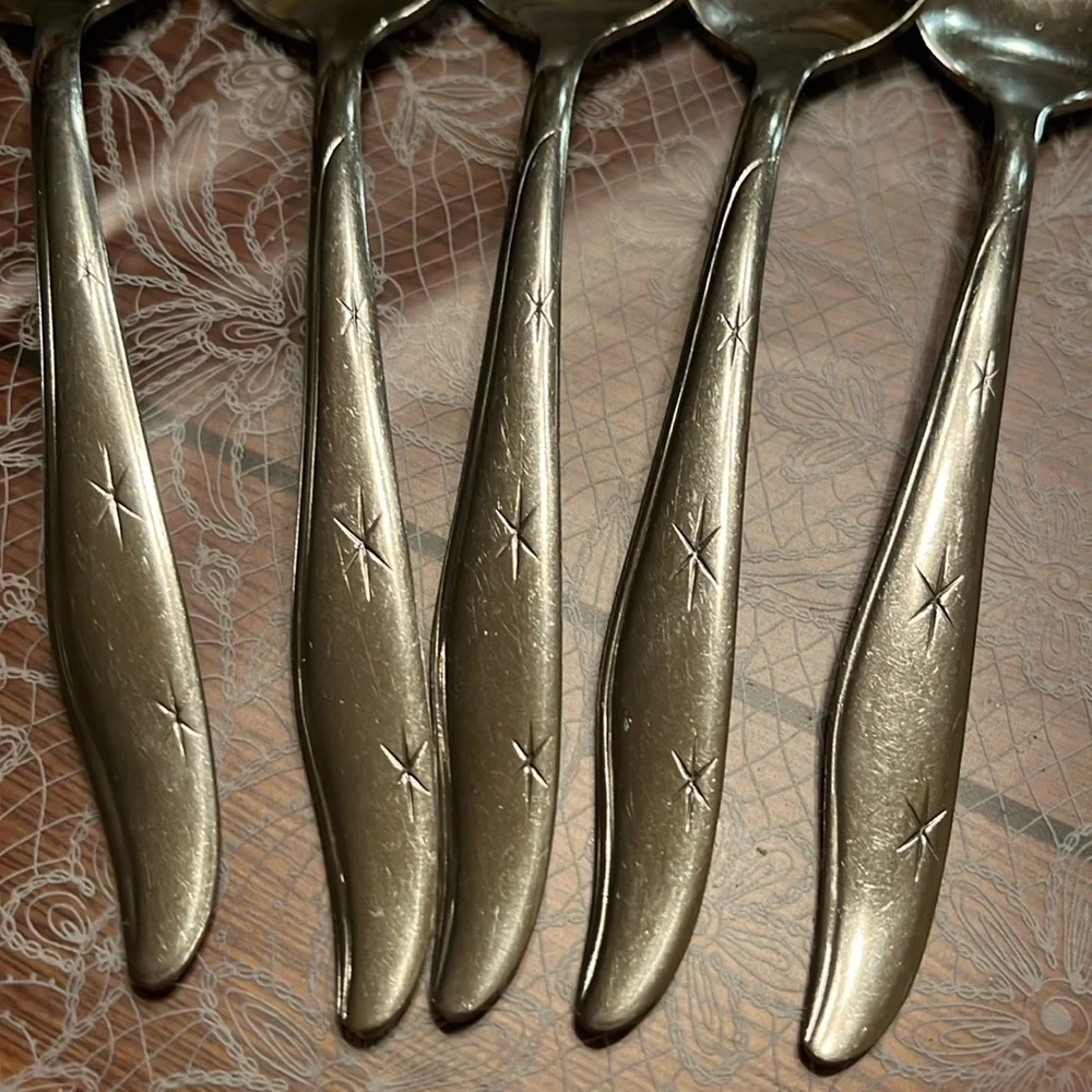 MAR-CREST 5 Citation Atomic Starburst MCM Vintage tablespoons Stainless USA